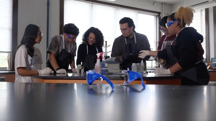 OLLU Biology Students testing West side residents water