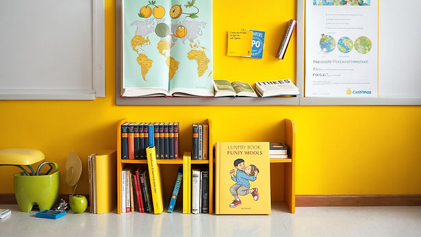 yellow themed background books at school.jpg