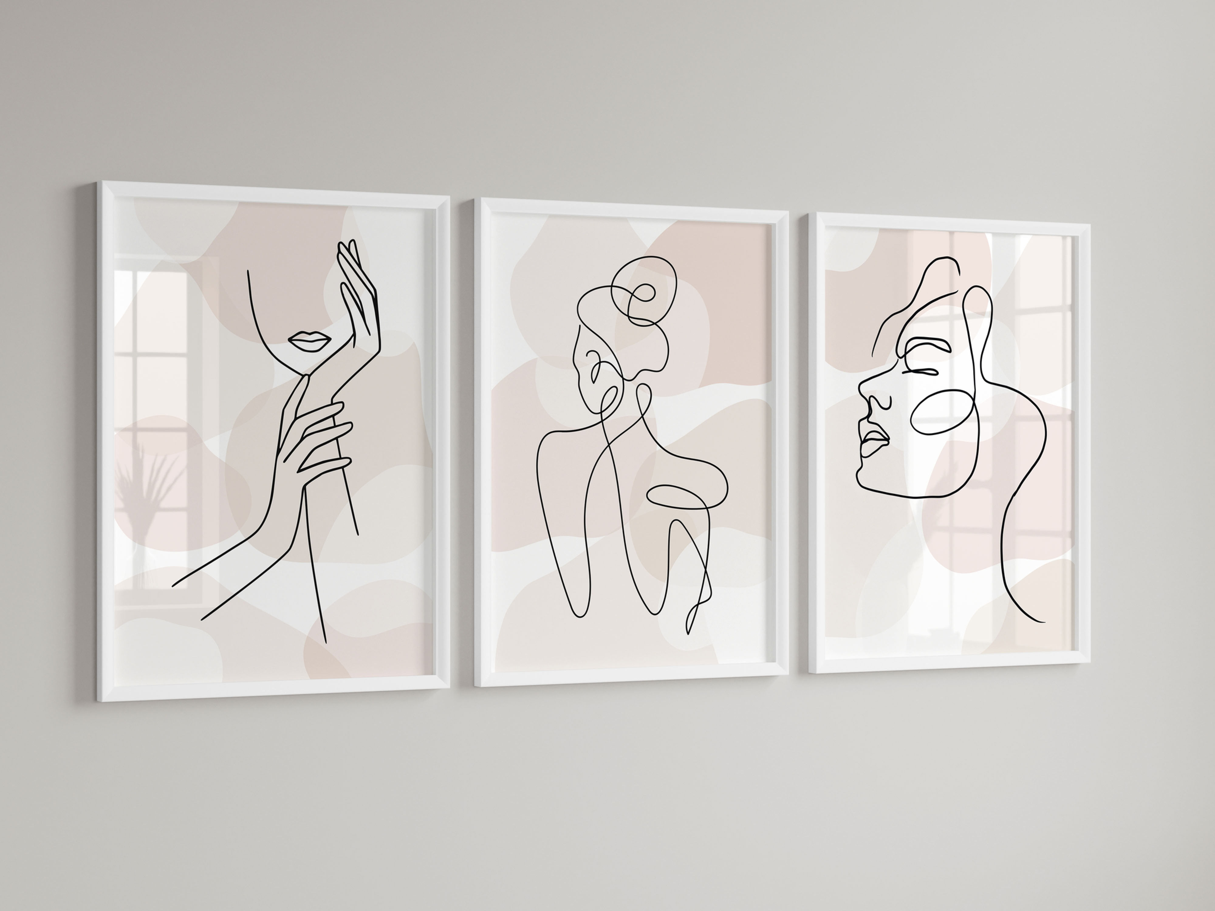 Set of 3 Female Line Art Prints