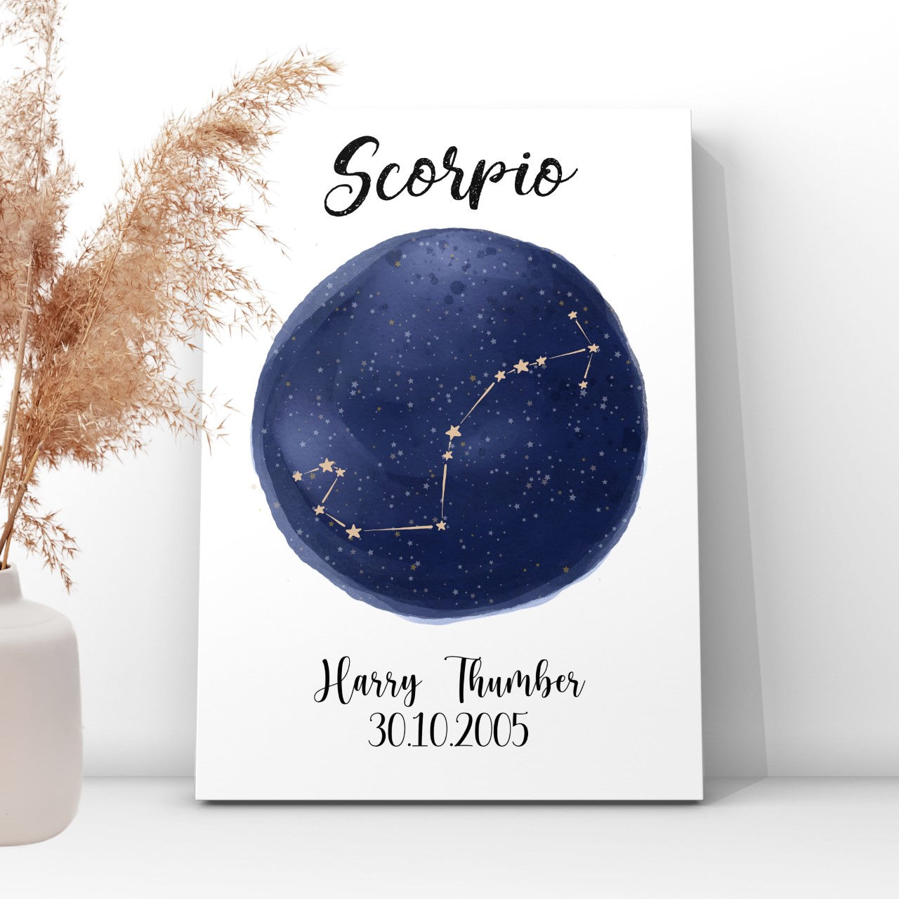 Personalised Scorpio Star Map Print