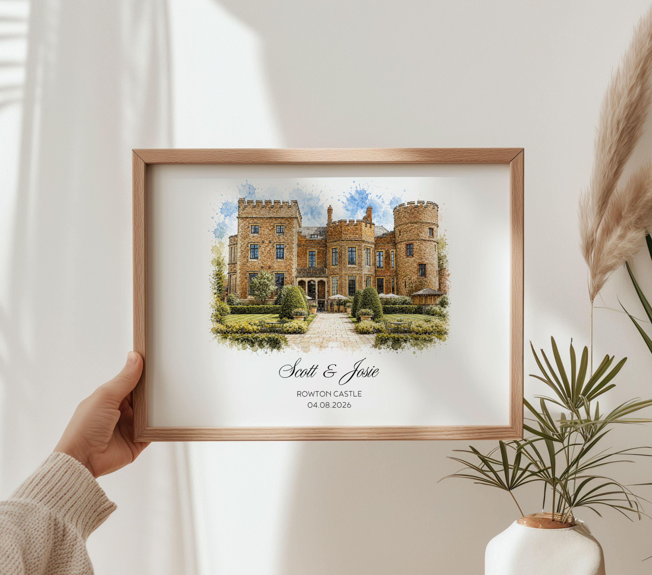 Watercolour Wedding Venue Illustration