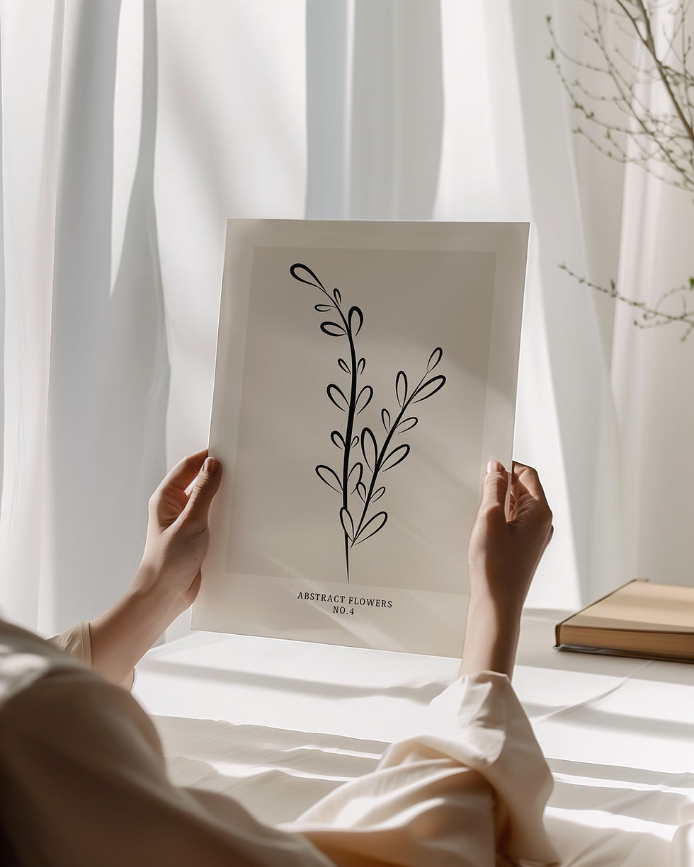 Thumbnail: Abstract Flowers No. 4 Line Art Print