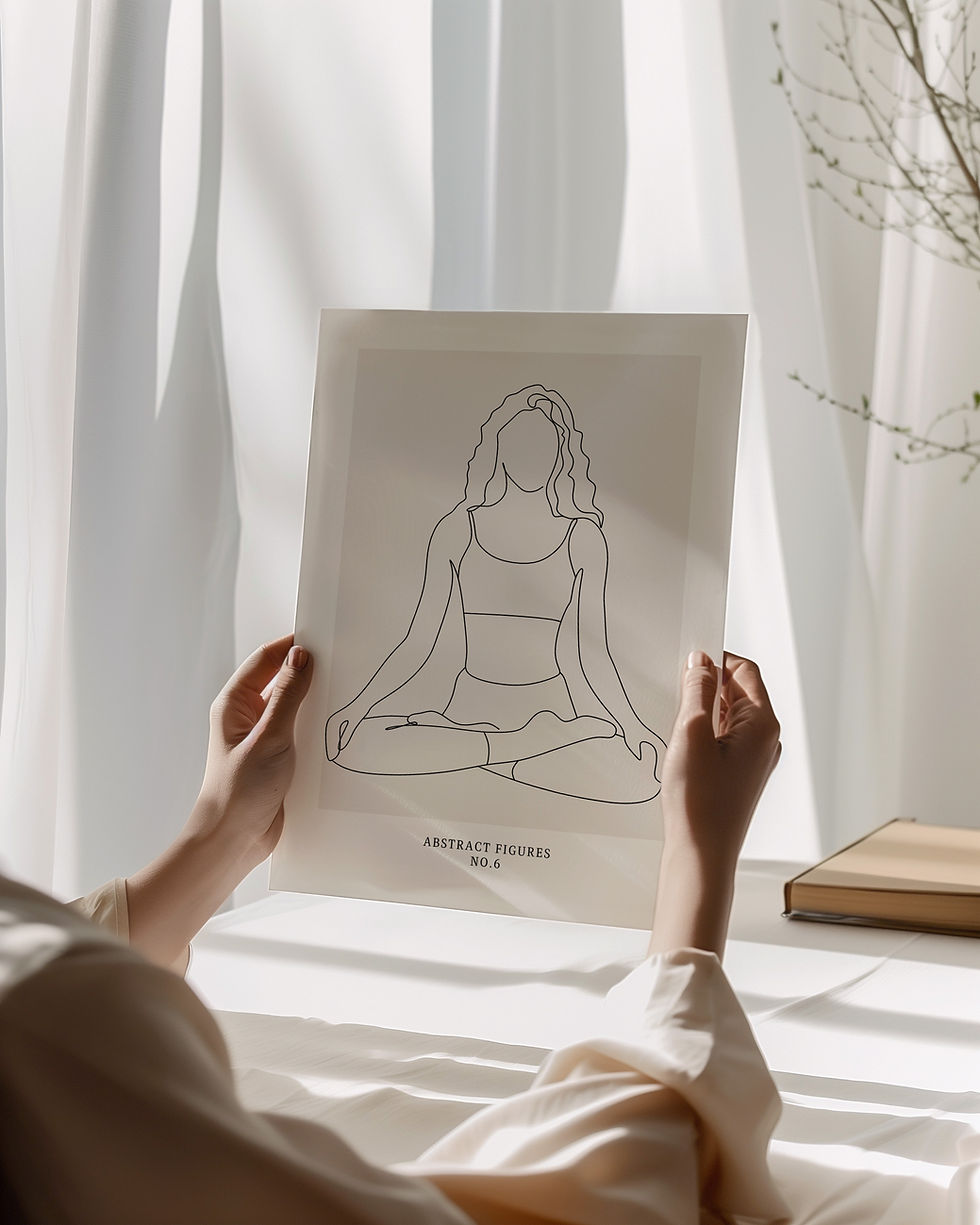 Thumbnail: Abstract Figures No. 6 Line Art Print