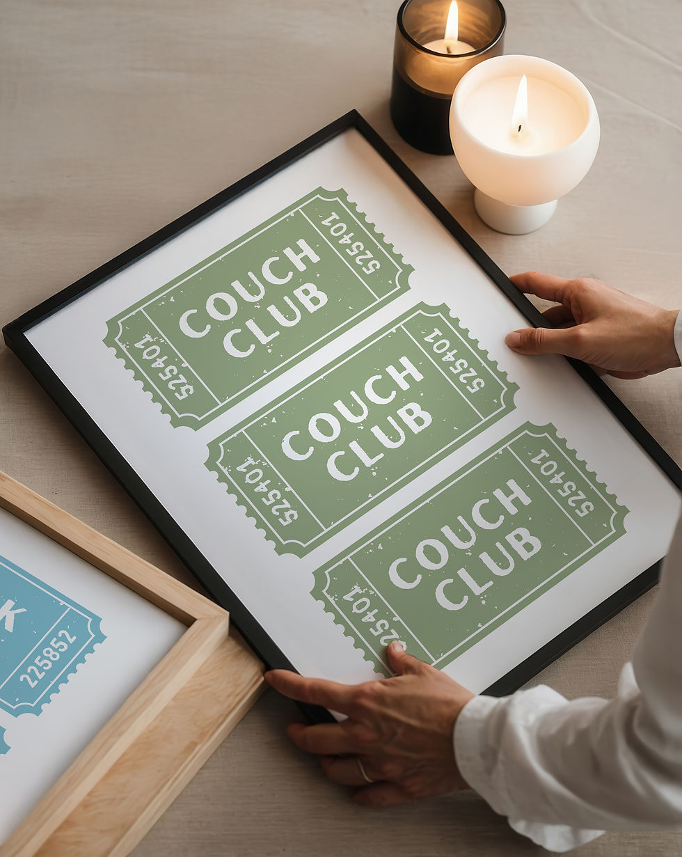 Thumbnail: Couch Club Retro Ticket Print