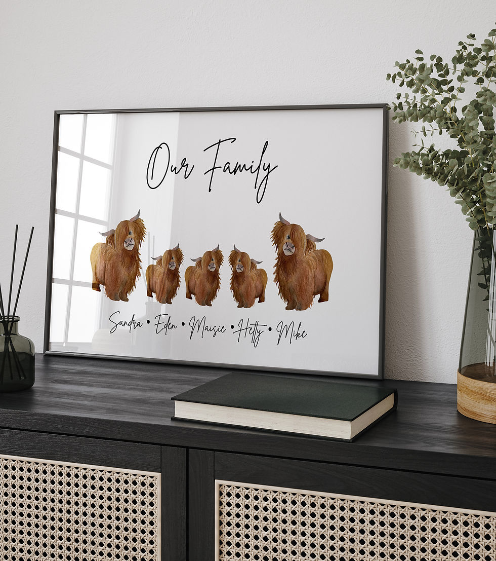 Thumbnail: Personalised Highland Cow Print