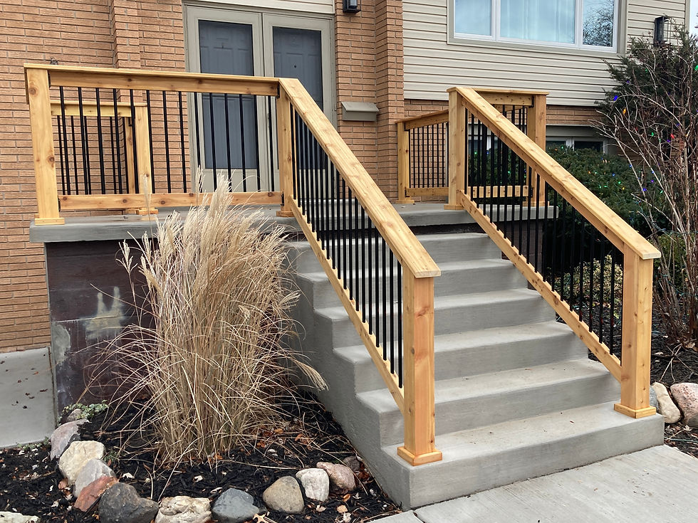 Red Cedar Railing Railings | Pinecone Decks & Construction