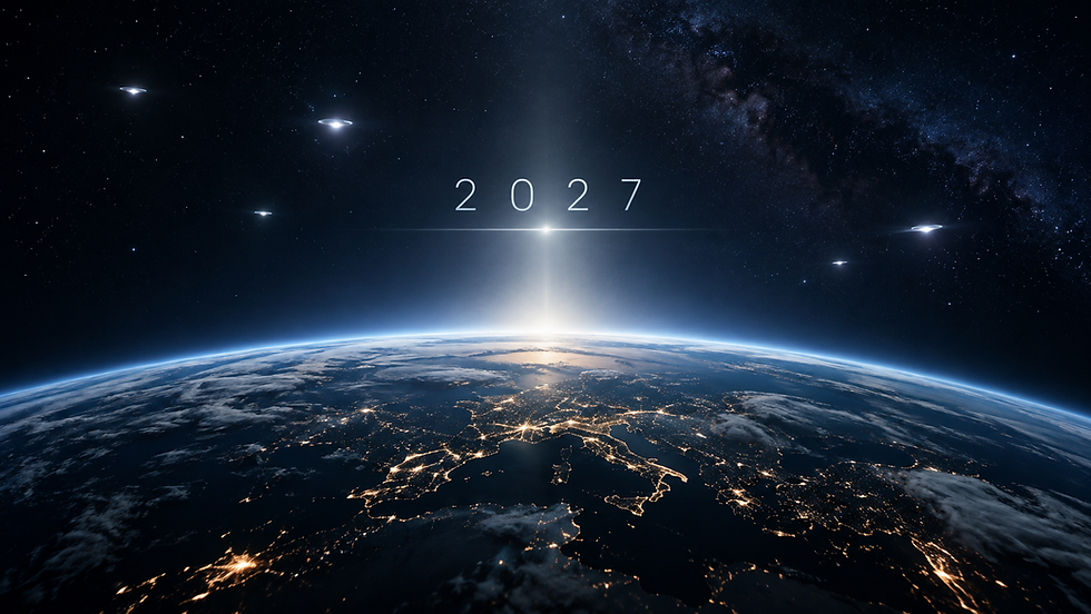 バシャールが語る2027年とオープンコンタクトをイメージした画像
