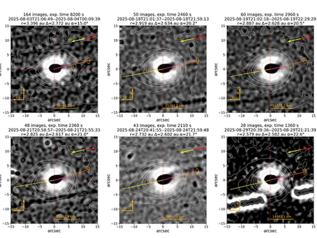 恒星間天体 3I/ATLAS の観測画像。