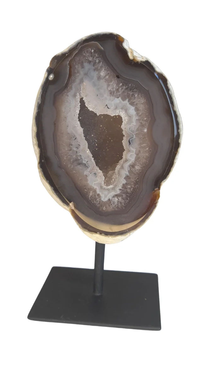 Agaat geode op standaard