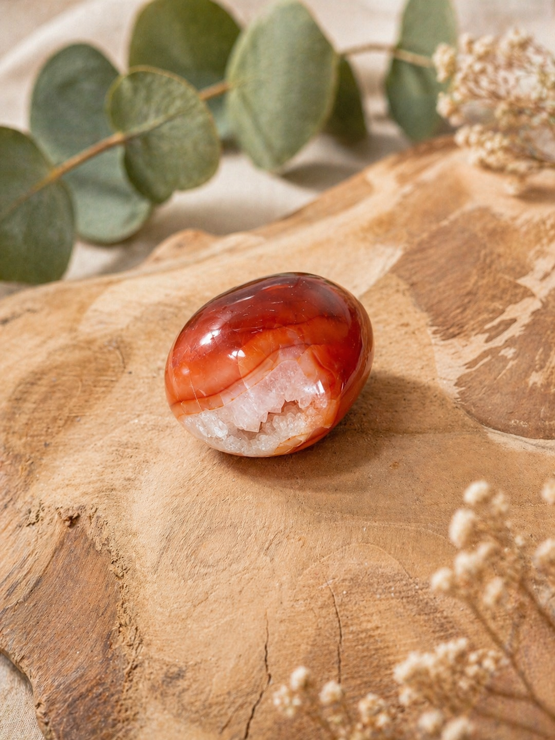 carneool met geode 106g