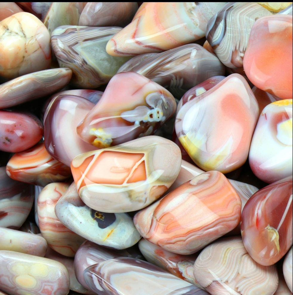 botswana agaat (roze bandagaat)