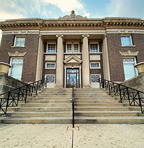 Library exterior; Front