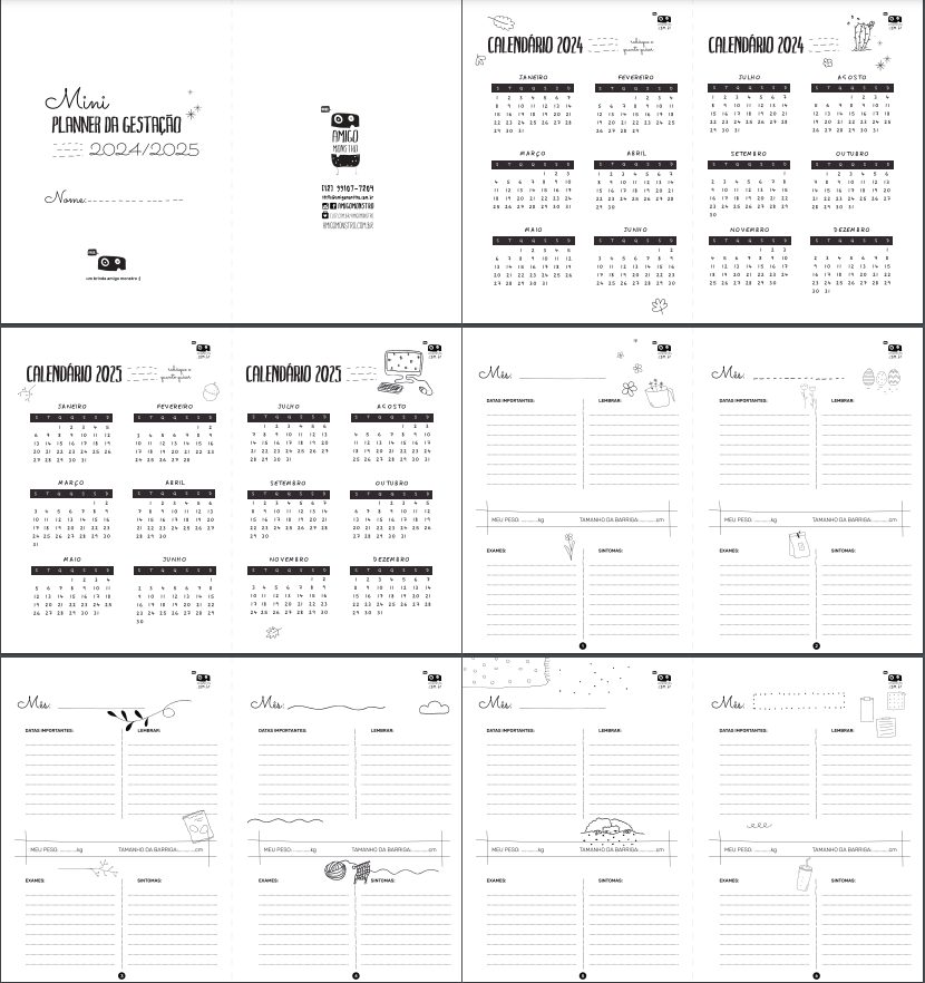Miniatura: Mini Planner da Gestação 2024 - 2025