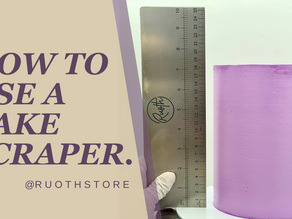 How to use the Ruoth metal cake scraper for buttercream.