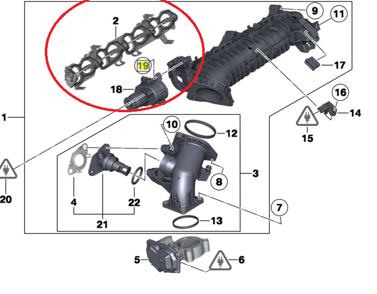 Küçük resim: EMME MANİFOLD CONTASI ORJİNAL - TEK FİYATI - E90 F10 F20 F30