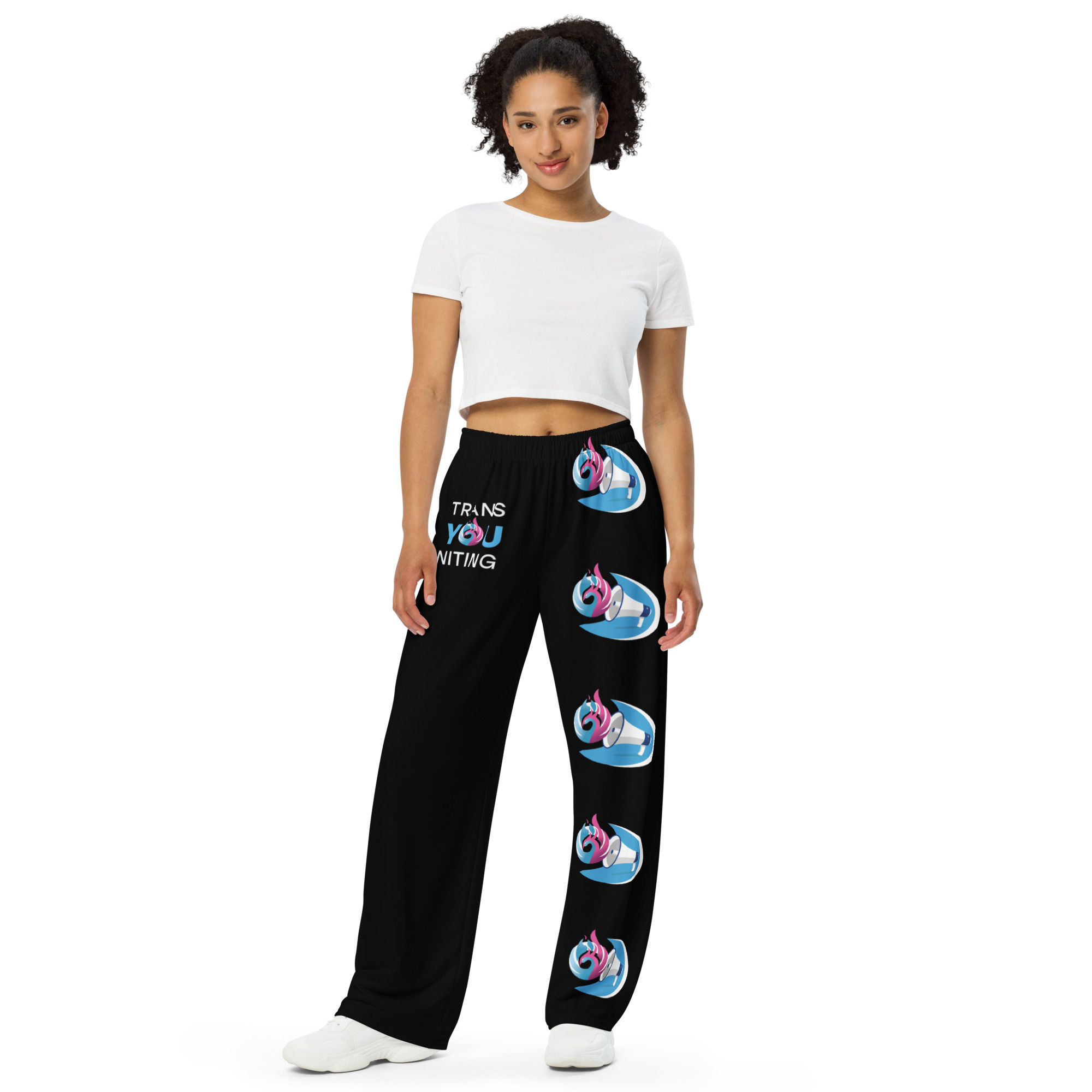 All-over print unisex wide-leg pants
