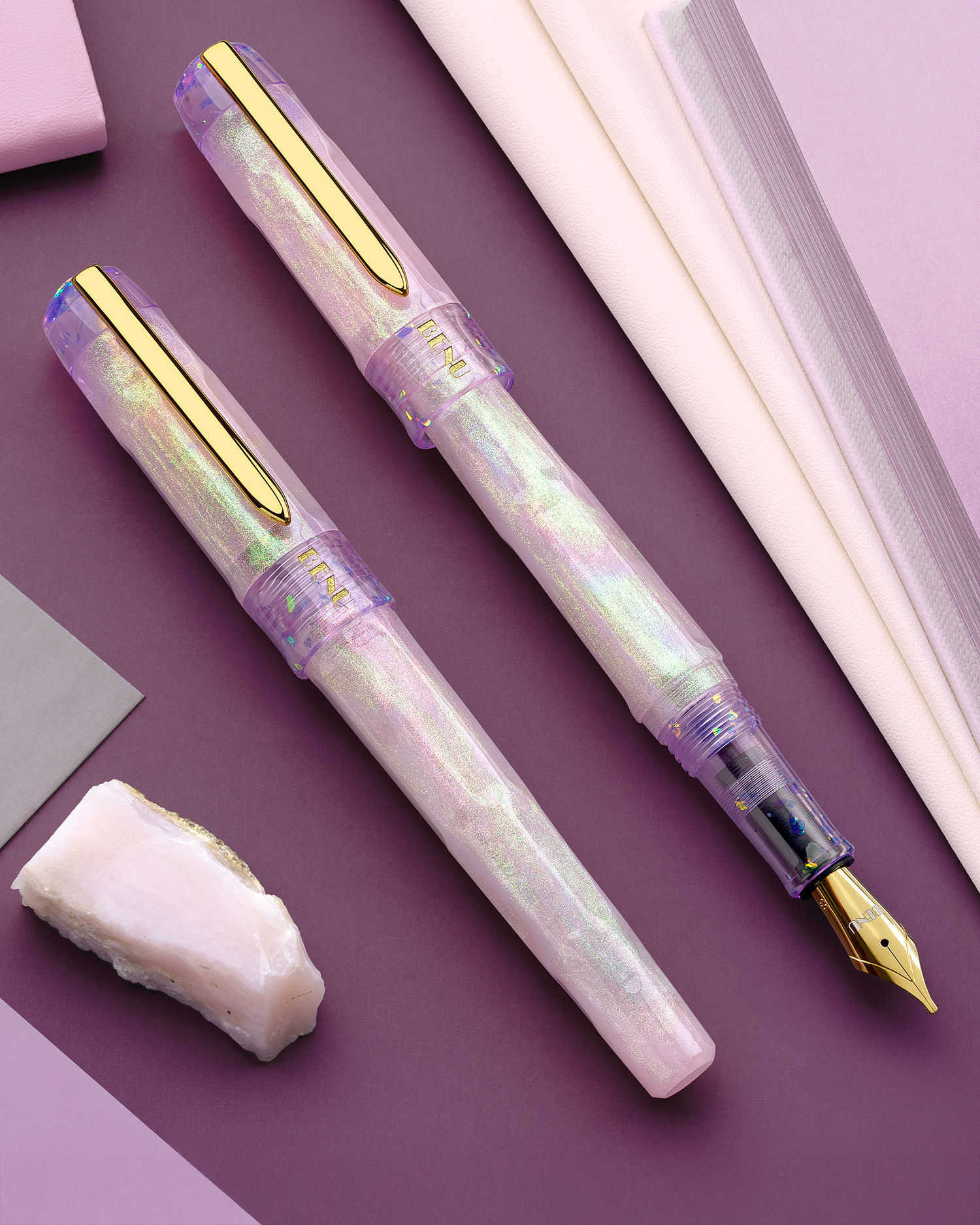 Benu Talisman Pink Opal Fountain Pen
