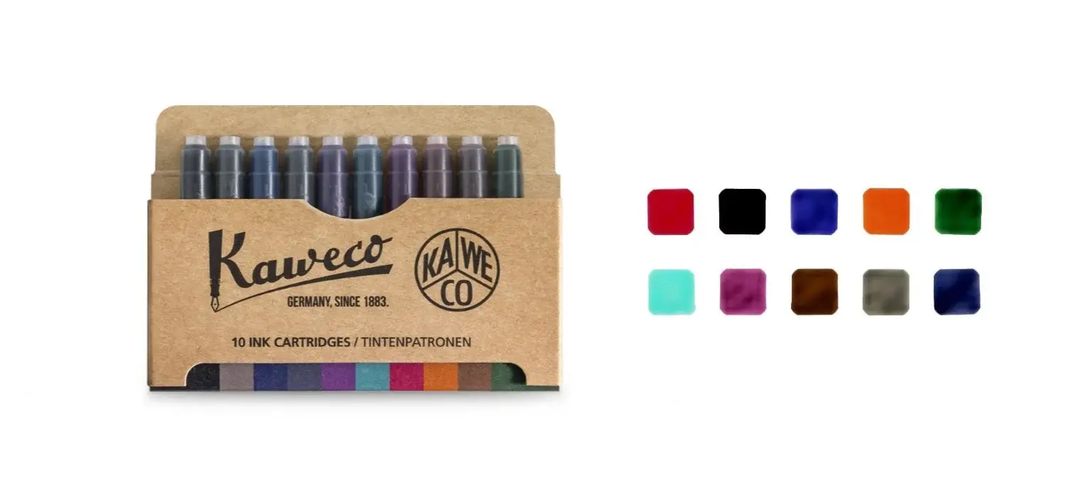 Kaweco Ink Cartridge in Mixed Colors - Pack of 10