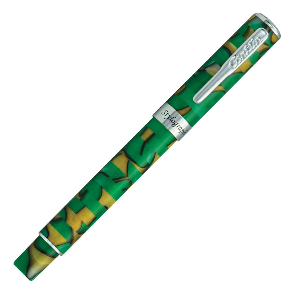 Thumbnail: Conklin Stylograph Mosaic Green/Brown Ballpoint or Fountain Pen