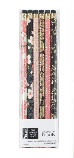 Thumbnail: Japanese Chiyogami Paper Wrapped Pencil Sets