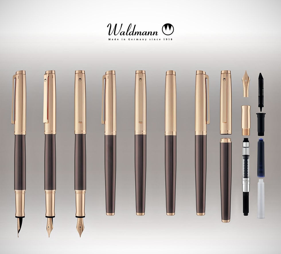 Thumbnail: Waldmann Tuscany Rose Gold/Chocolate 18kt Fountain