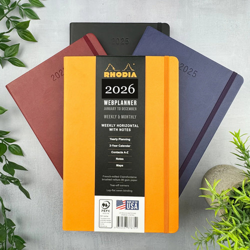Rhodia Webplanner 2025 A6 Hard Cover Planner Weekly Vertical