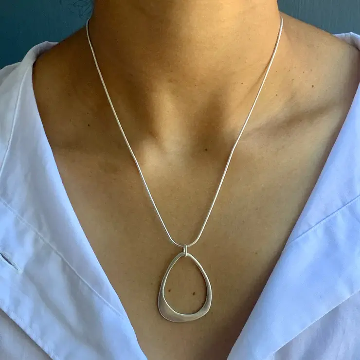 Thumbnail: Small Open Drop Necklace