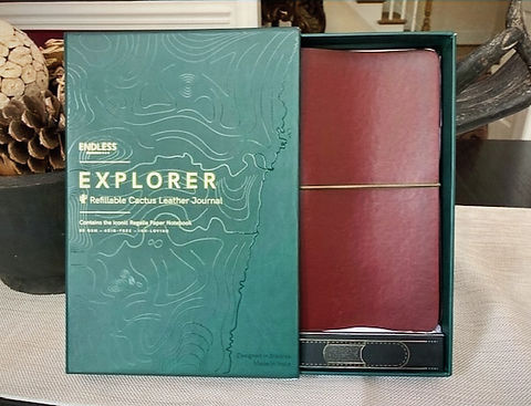 Explorer - Refillable Cactus (and 3 other colors) Leather Journal