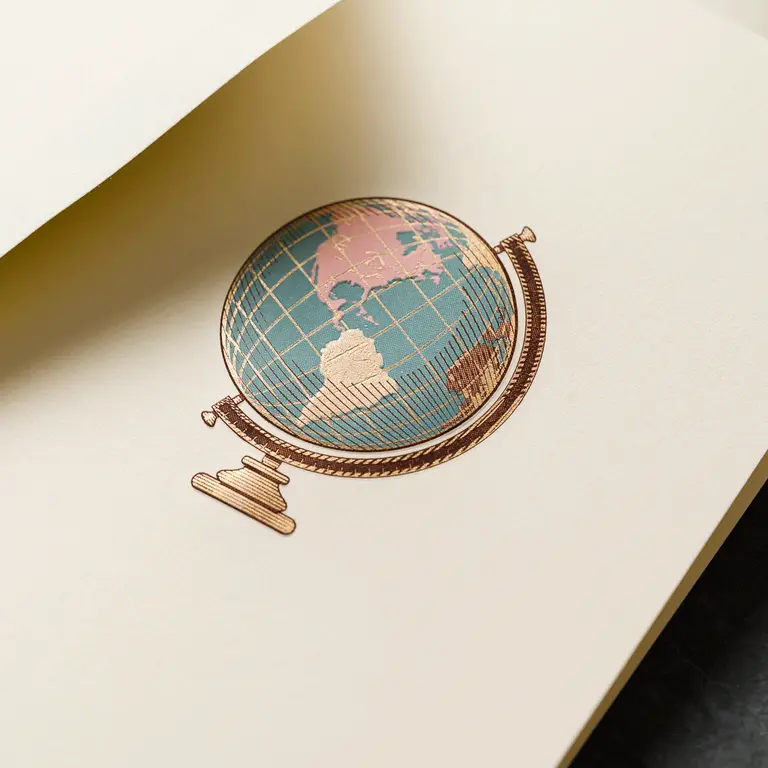 Thumbnail: Crane Vintage Globe Notes & Envelopes Set