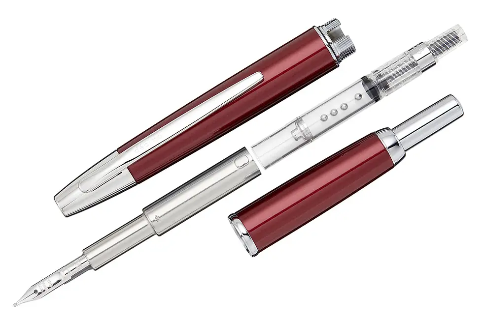 Thumbnail: Pilot Decimo Burgund/Red Fountain w/Rhodium Trim