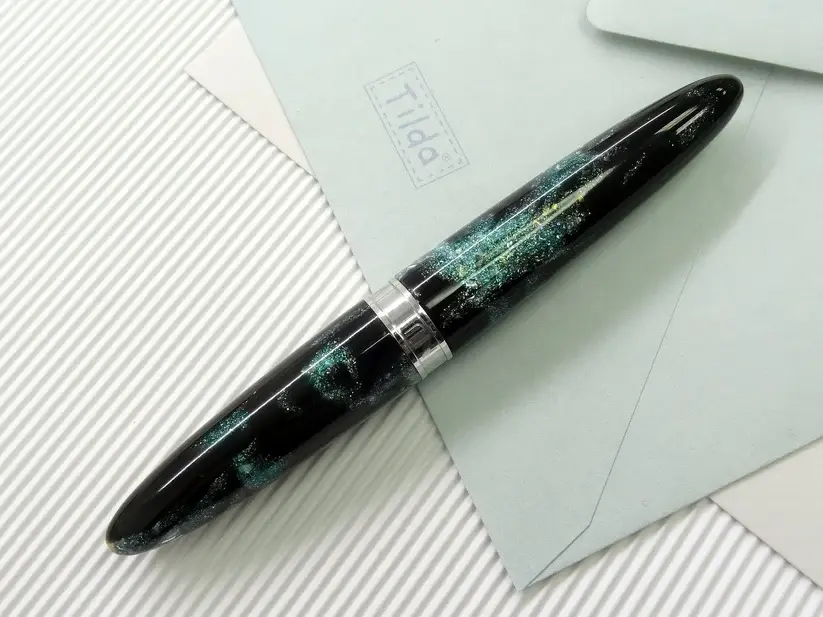 Thumbnail: Benu Minima Mystical Green Silver Fountain Pen
