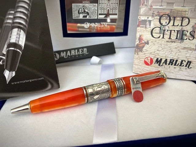 Marlen Citta Storiche-Hercolanum Ballpoint Pen In Orange