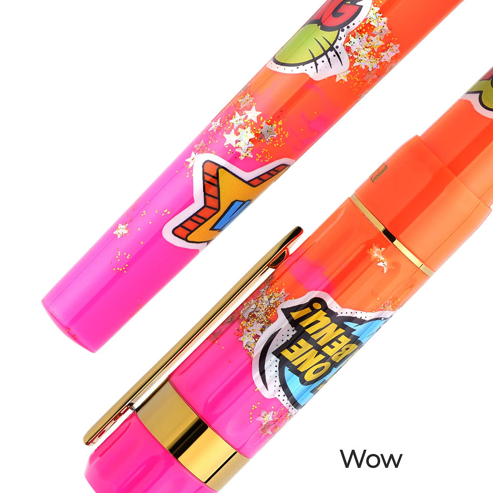 Thumbnail: Benu Pop Art Capsule Fountain Pens "Pop!"& "Wow!"
