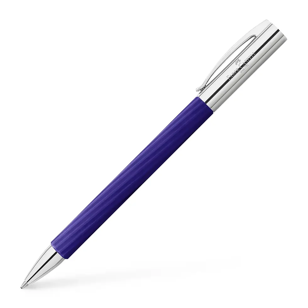 Thumbnail: Faber Castell Ambition Italic Midnight Mauve Fountain Or Ballpoint Pens