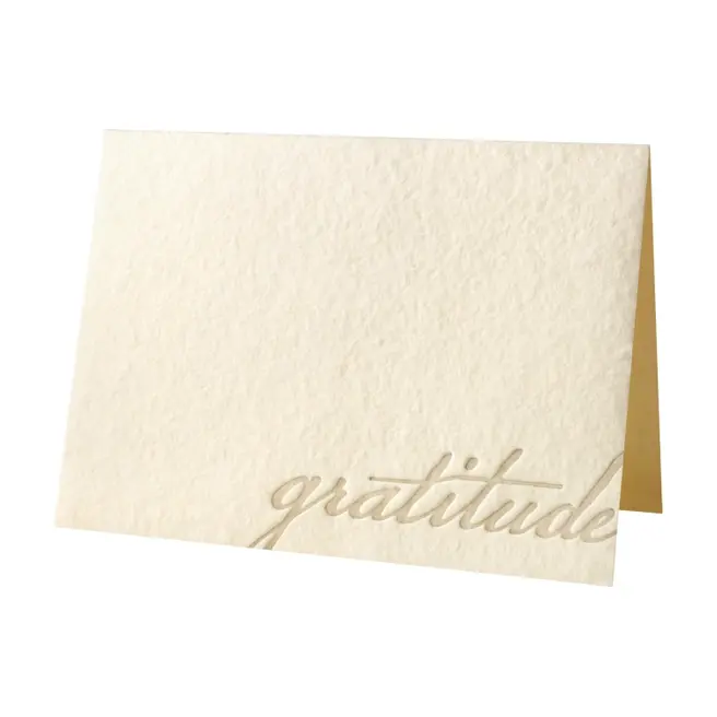 Thumbnail: Gratitude Thank You Handmade Paper Letterpress Card