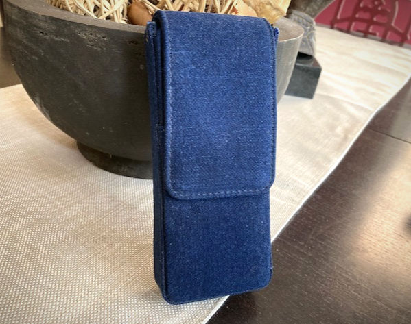 Thumbnail: Girologio Cotton Blue Denim Pen Cases In 3 Sizes