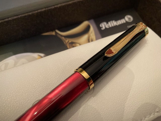 Thumbnail: Pelikan M200 Fountain Pen - Red Marbled (Special Edition)