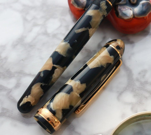 Platinum 3776 Calico Celluloid Fountain 14 kt mysite-3