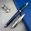 Thumbnail: Waterman Carene L’Essence du Bleu Fountain Pen in Metal & Blue Lacquer 18K Gold