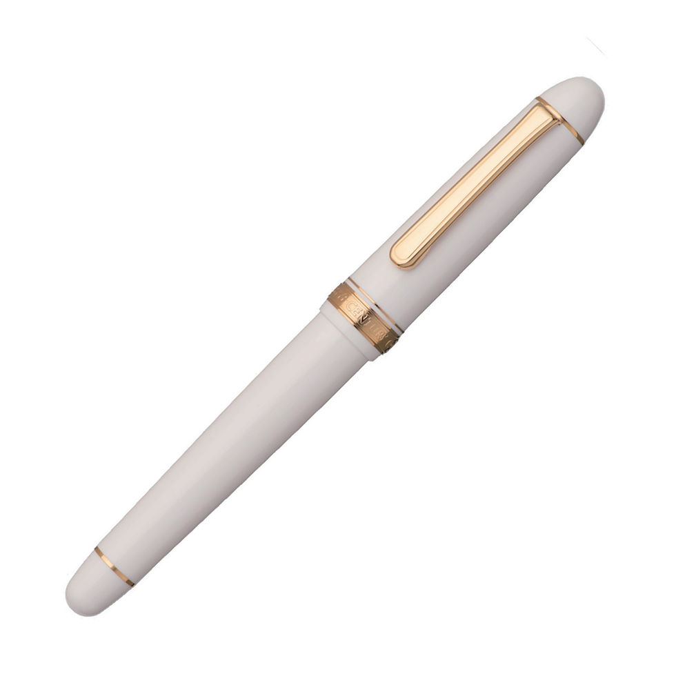 Thumbnail: Century 3776 Chenonceau White Fountain w/14kt Gold Nib