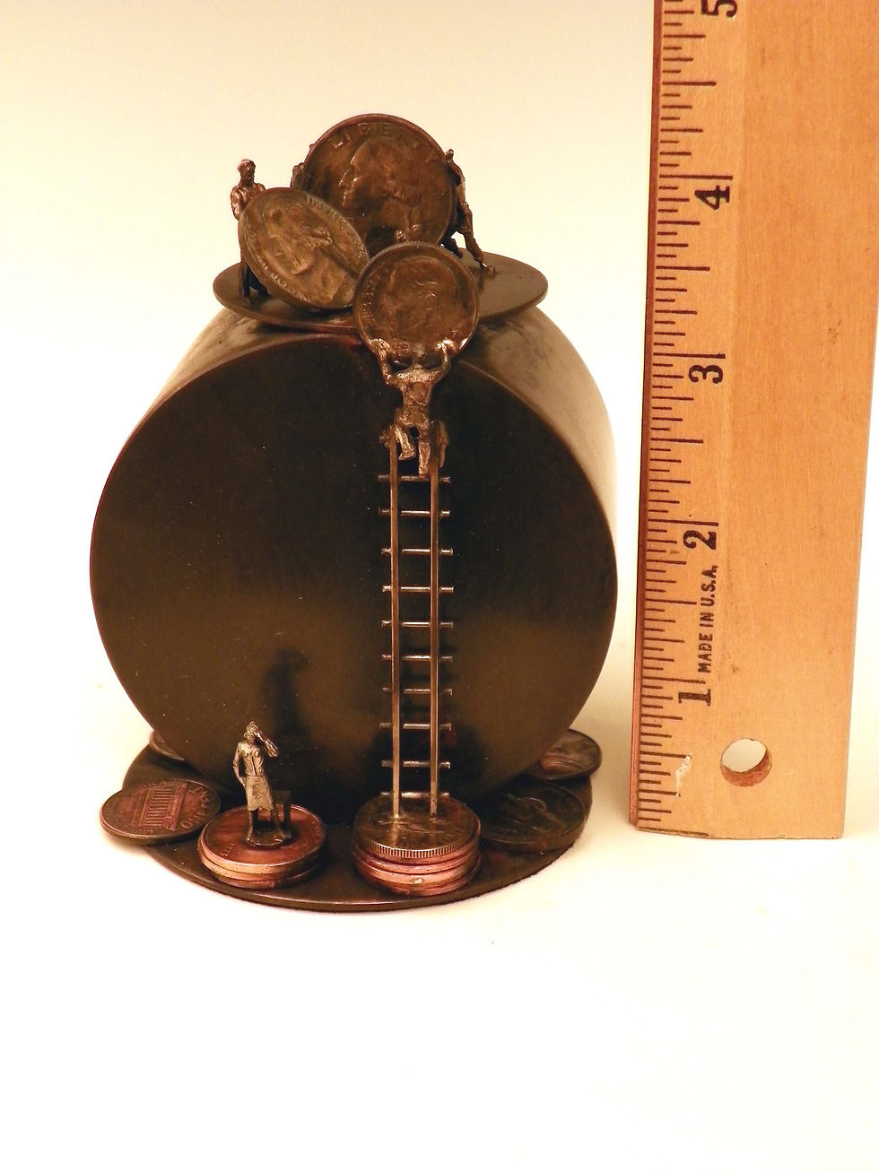 Thumbnail: Money Maker (Piggy Bank) Handcrafted of Silver, Copper & Brass