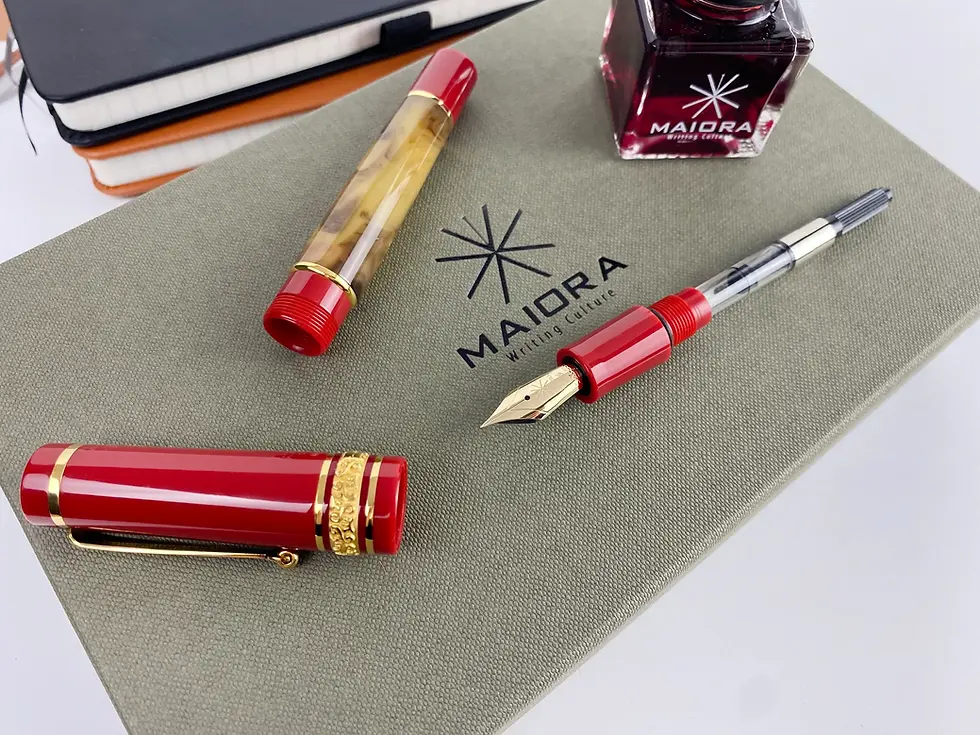 Thumbnail: Maiora Alpha Aurum Limited Edition Fountain w/1.1 14kt Gold Stub Nib