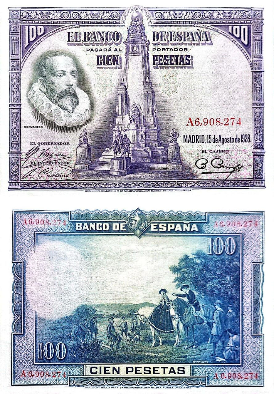 BILLET ESPAGNE 100 PESETAS 1928 Presque SUPERBE (Pr. SUP) aXF