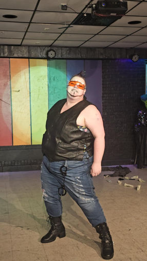 Promo poster for a male drag performer