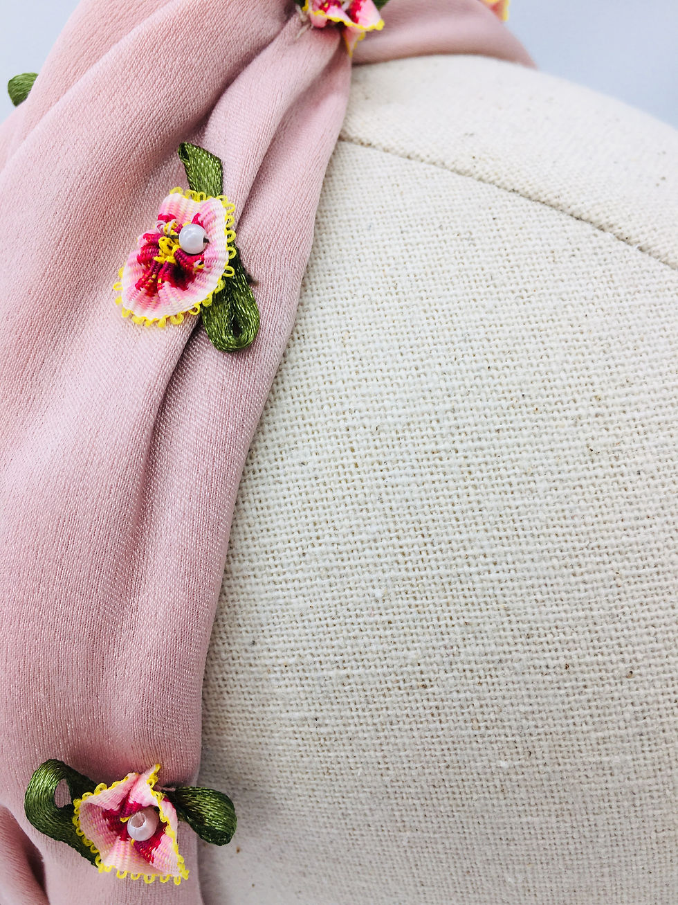 Thumbnail: Blossom Twisted Headband in Pink