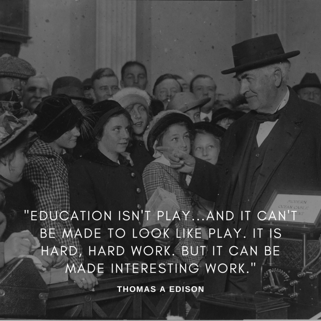 Thomas Edison on hard work and education