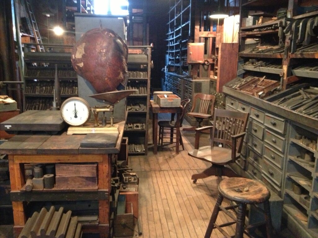 Part of the Thomas Edison's large store room at his West Orange Invention Factory