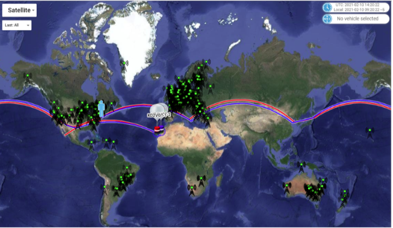 Path of the balloon…..looks like NASA tracking it!!