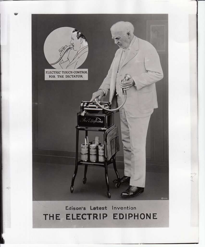 Image: Advertisement for the Electrip Ediphone via National Park Service