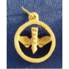 Olivewood Detailed Baptism Dove in Circle Pendant (10qty)